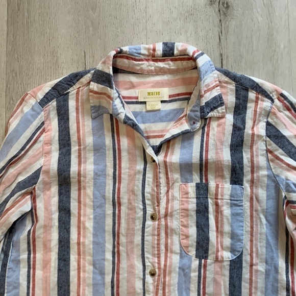 Maeve Anthropologie Chatham Striped Button Down Shirt size‎ XS - Picture 4 of 11